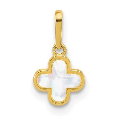 Mother of Pearl Clover Pendant 10k Gold Polished, MPN: 10C4987, UPC: