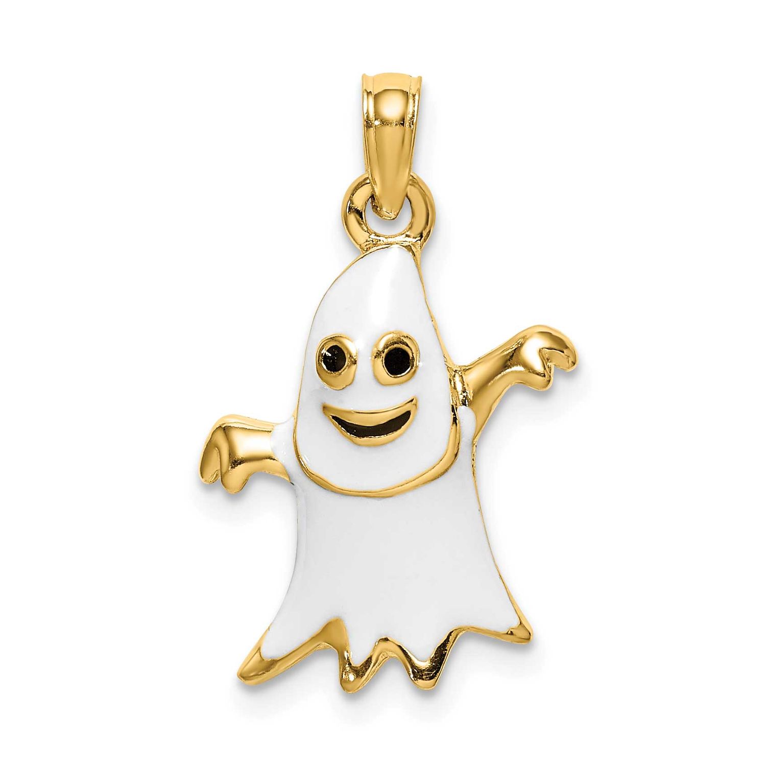 3-D Enameled Ghost Charm 14k Gold, MPN: K6885, UPC: 637218128488