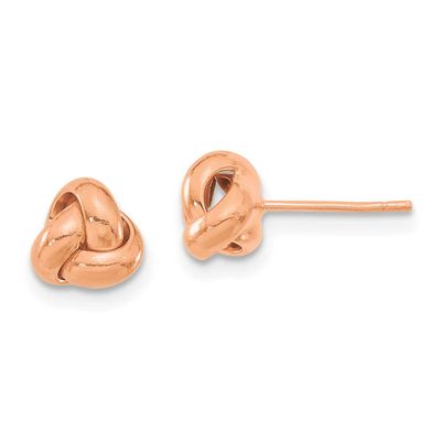 Polished Love Knot Post Earrings 14k Rose Gold, MPN: TL1045R, UPC: