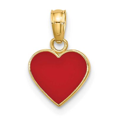 Enameled Heart Pendant 14k Gold Polished, MPN: K6892, UPC: 637218129492