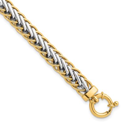 Fancy Link Bracelet 14K Two Tone Gold Polished, MPN: SF3189-7.5, UPC: