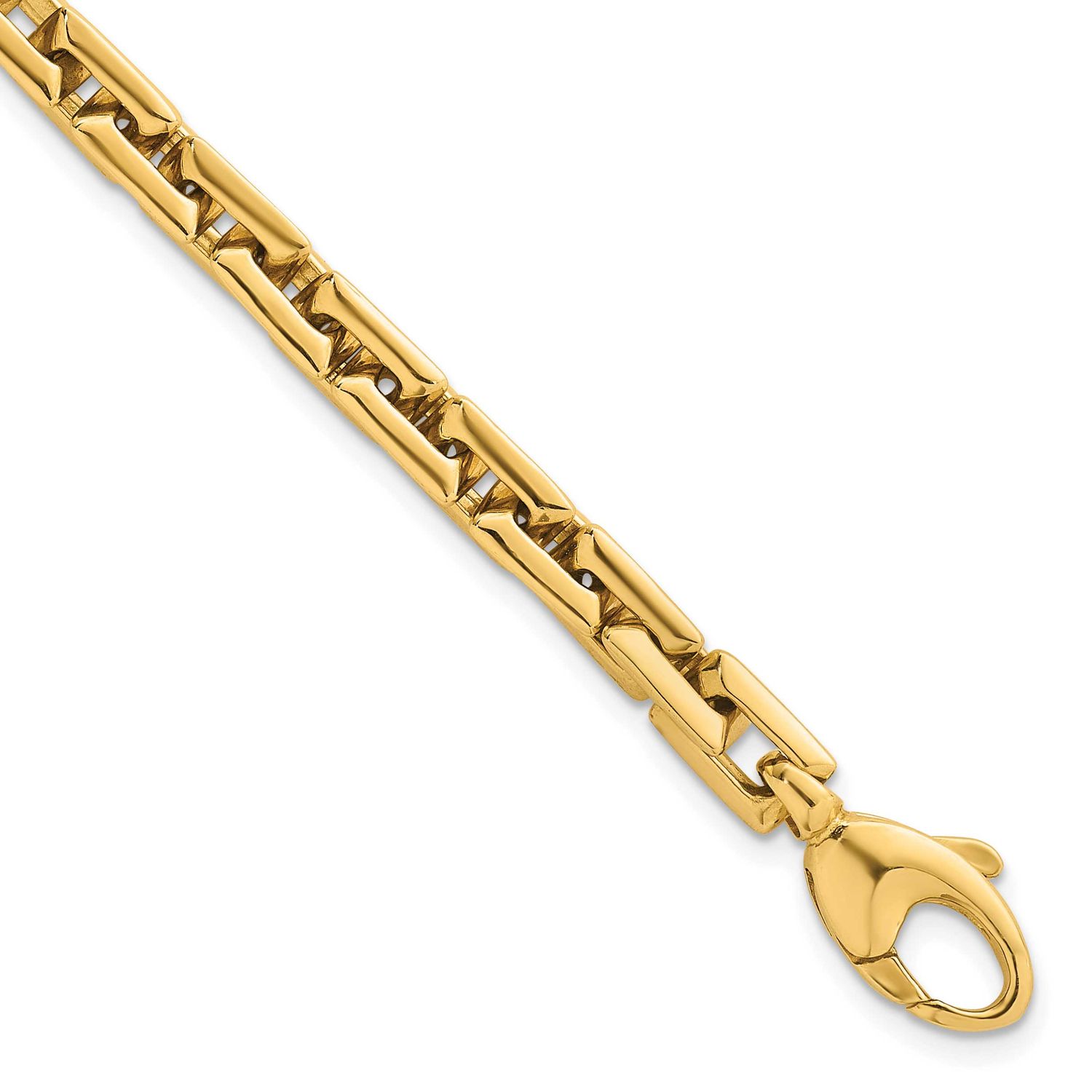 Square Link 6.25mm Bracelet 14k Gold Polished, MPN: SF3131-7.25, UPC: