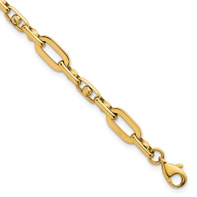 Fancy Open Link 7.25 Inch Bracelet 14k Gold Polished, MPN: SF3153-7.25, UPC: