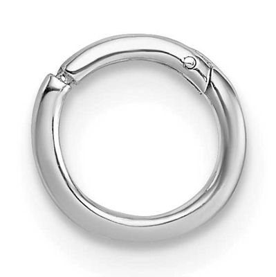 Polished Single Cartilage Hoop Earring Sterling Silver Rhodium-Plated, MPN: QE17819, UPC: