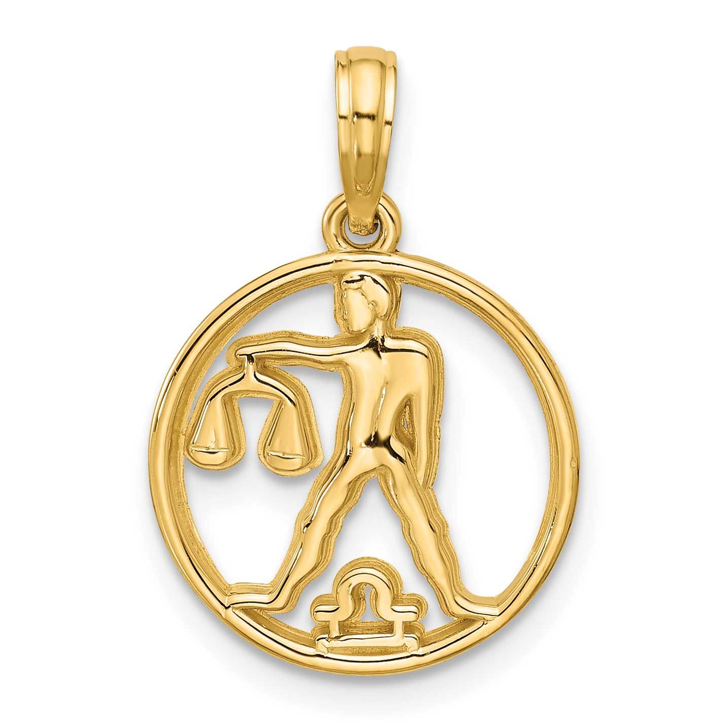 Round Libra Pendant 14k Gold Polished, MPN: D5742, UPC: