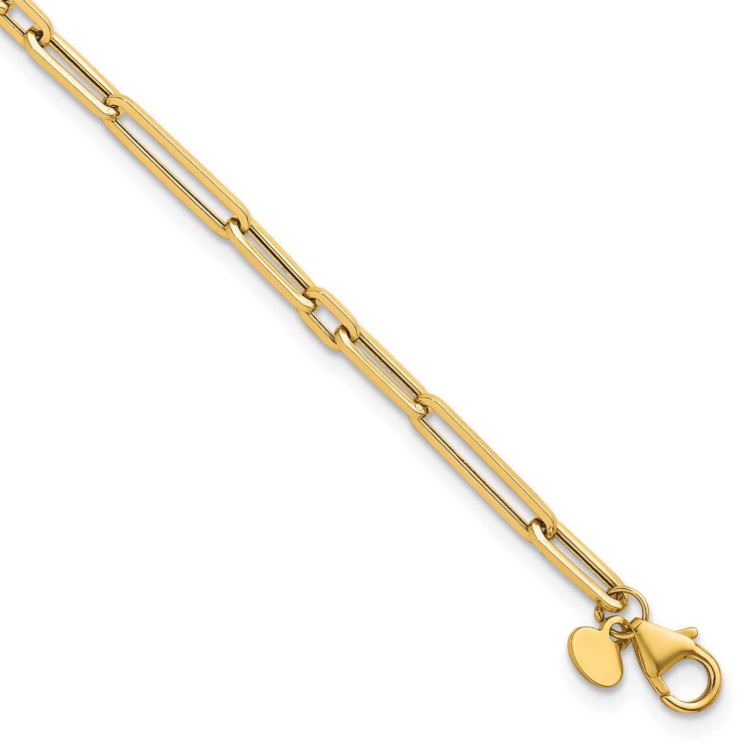 7.5 Inch Paperclip Link Bracelet 14k Gold Polished, MPN: SF3230-7.5, UPC: