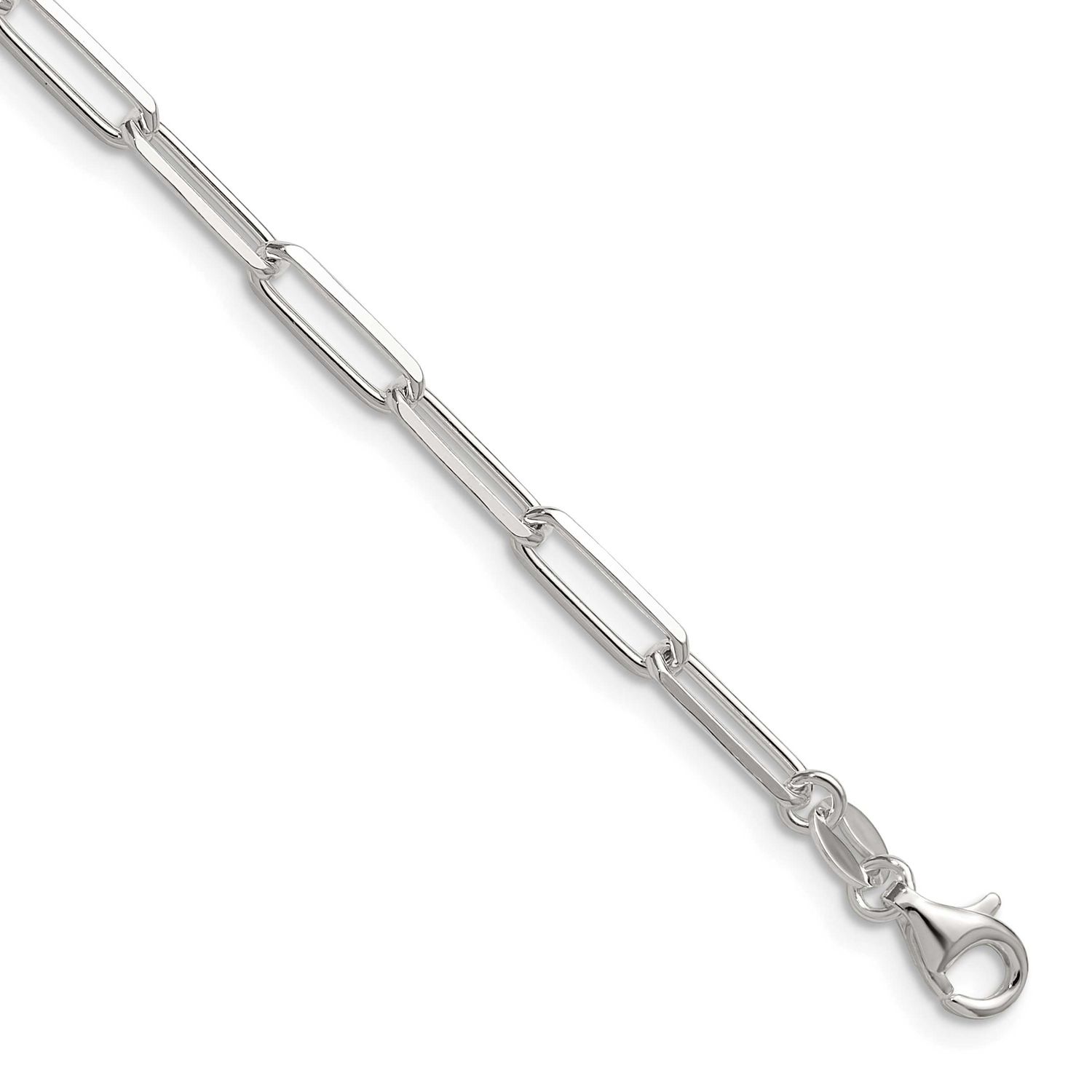 3.5mm Diamond-cut Paperclip Chain 16 Inch Sterling Silver, MPN: QDPC100-16, UPC: