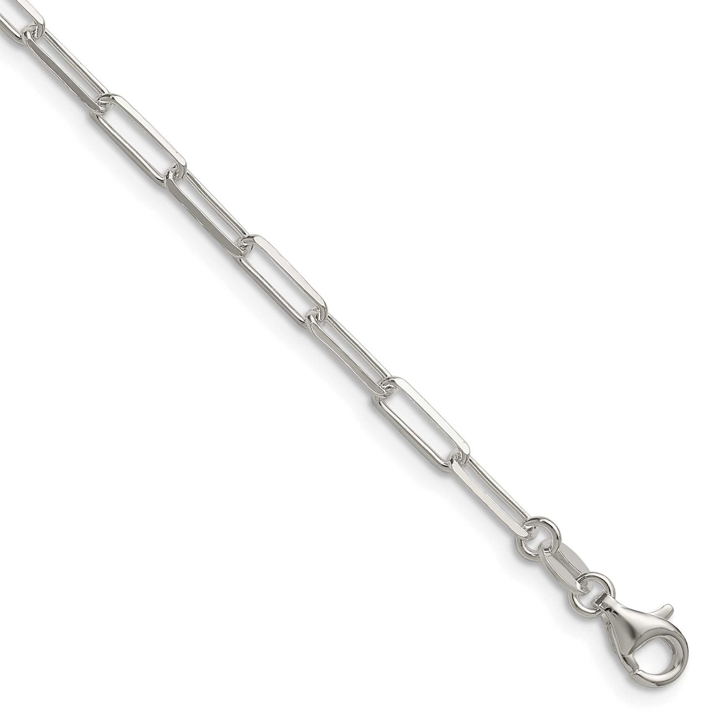 3.1mm Diamond-cut Paperclip Chain 18 Inch Sterling Silver, MPN: QDPC080-18, UPC: