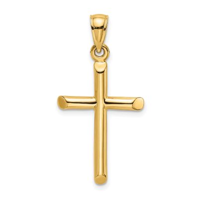 Cylinder Cross Charm 14k Gold Polished, MPN: K8395, UPC: 637218172993