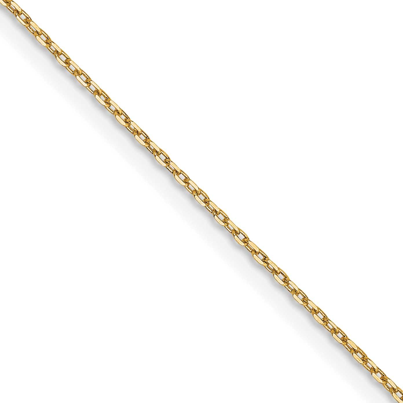0.8mm Diamond-cut Forzantine Cable Chain 22 Inch 14k Gold, MPN: PEN338-22, UPC: