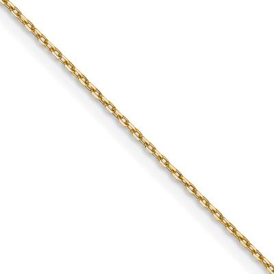 0.8mm Diamond-cut Forzantine Cable Chain 22 Inch 14k Gold, MPN: PEN338-22, UPC: