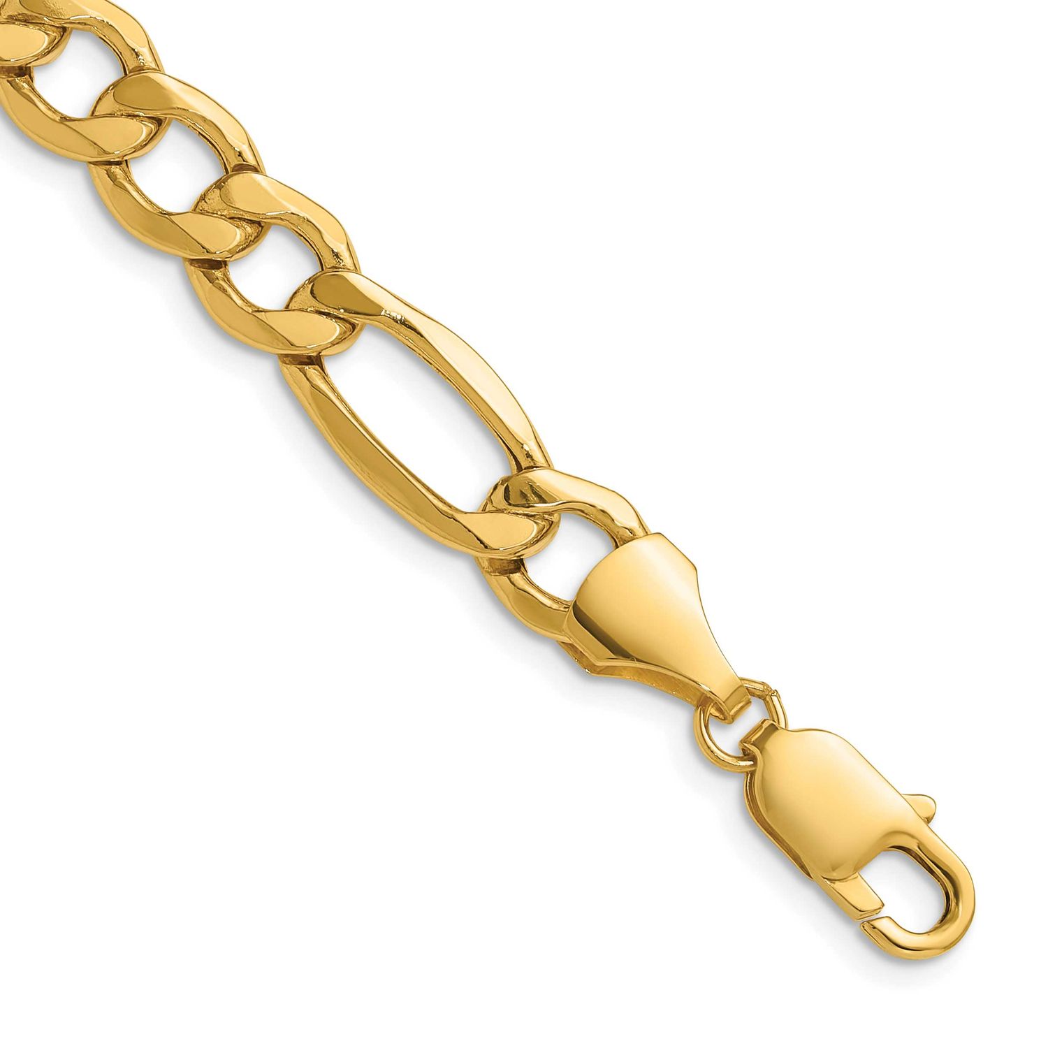 9.4mm Semi-Solid Figaro Chain 24 Inch 14k Gold, MPN: BC211-24, UPC: