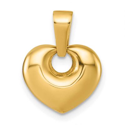Puffed Heart Pendant 14k Gold Polished, MPN: YC1599, UPC: