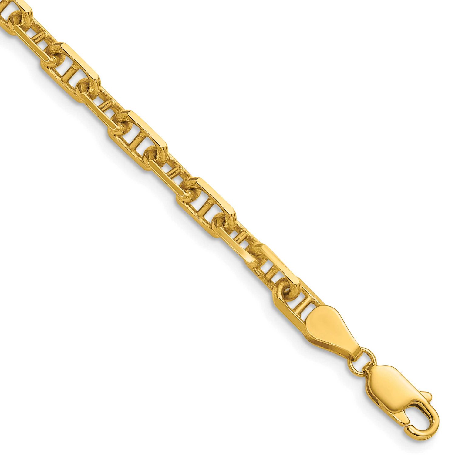 5.0mm Diamond-cut Mariner Anchor Chain 22 Inch 14k Gold, MPN: MAD140-22, UPC: