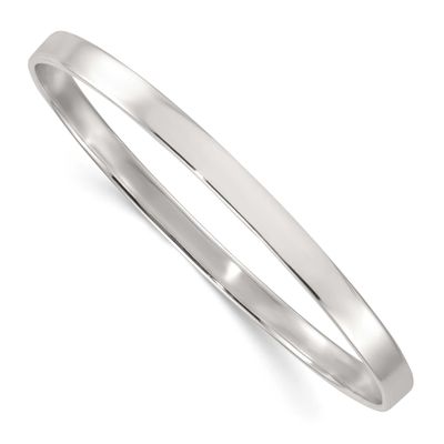 5.0mm Flat Slip On Bangle Sterling Silver Polished, MPN: QB1600, UPC: