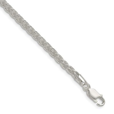 3.5mm Diamond-Cut Square Spiga Chain 20 Inch Sterling Silver, MPN: QDSS080-20, UPC: