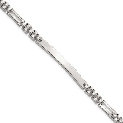7.5 Inch ID Bracelet Sterling Silver Polished, MPN: QID262-7.5, UPC: