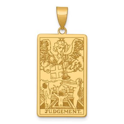 Judgement Tarot Card Pendant 14k Gold, MPN: XM730, UPC: