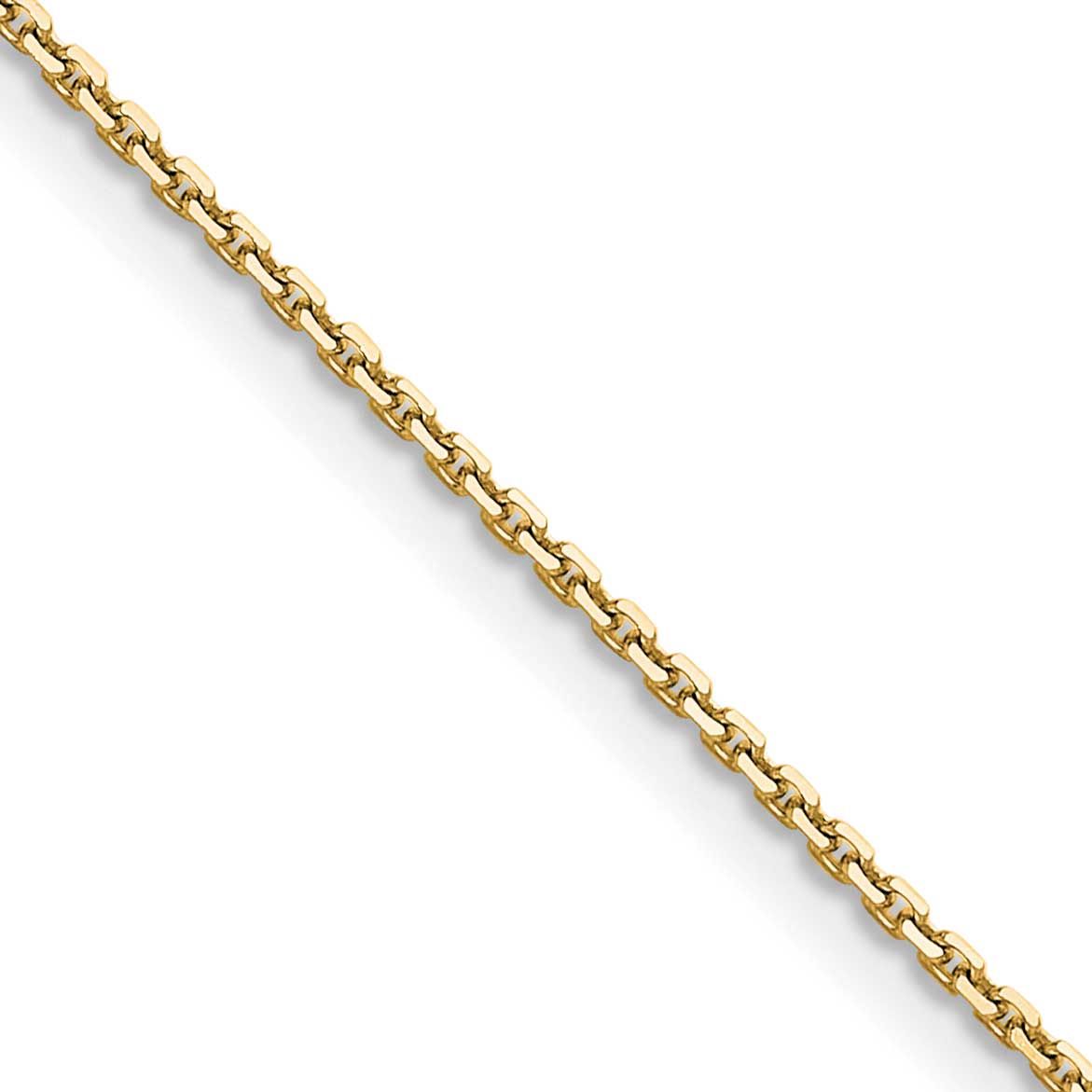 1.2mm Diamond-cut Cable Chain 24 Inch 10k Gold, MPN: 10PE332-24, UPC: