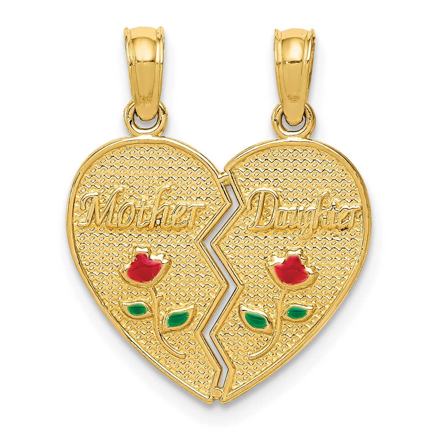 Enameled Mother - Daughter Pendant 10k Gold, MPN: 10M2696, UPC: 63721818675