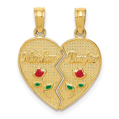 Enameled Mother - Daughter Pendant 10k Gold, MPN: 10M2696, UPC: 63721818675