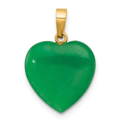Jade Heart Pendant 14k Gold Polished, MPN: XP5313, UPC: