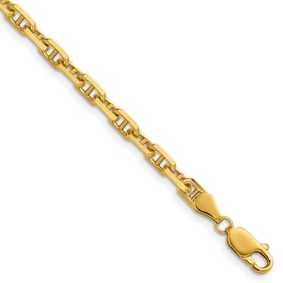 4.1mm Diamond-cut Mariner Anchor Chain 20 Inch 14k Gold, MPN: MAD120-20, UPC: