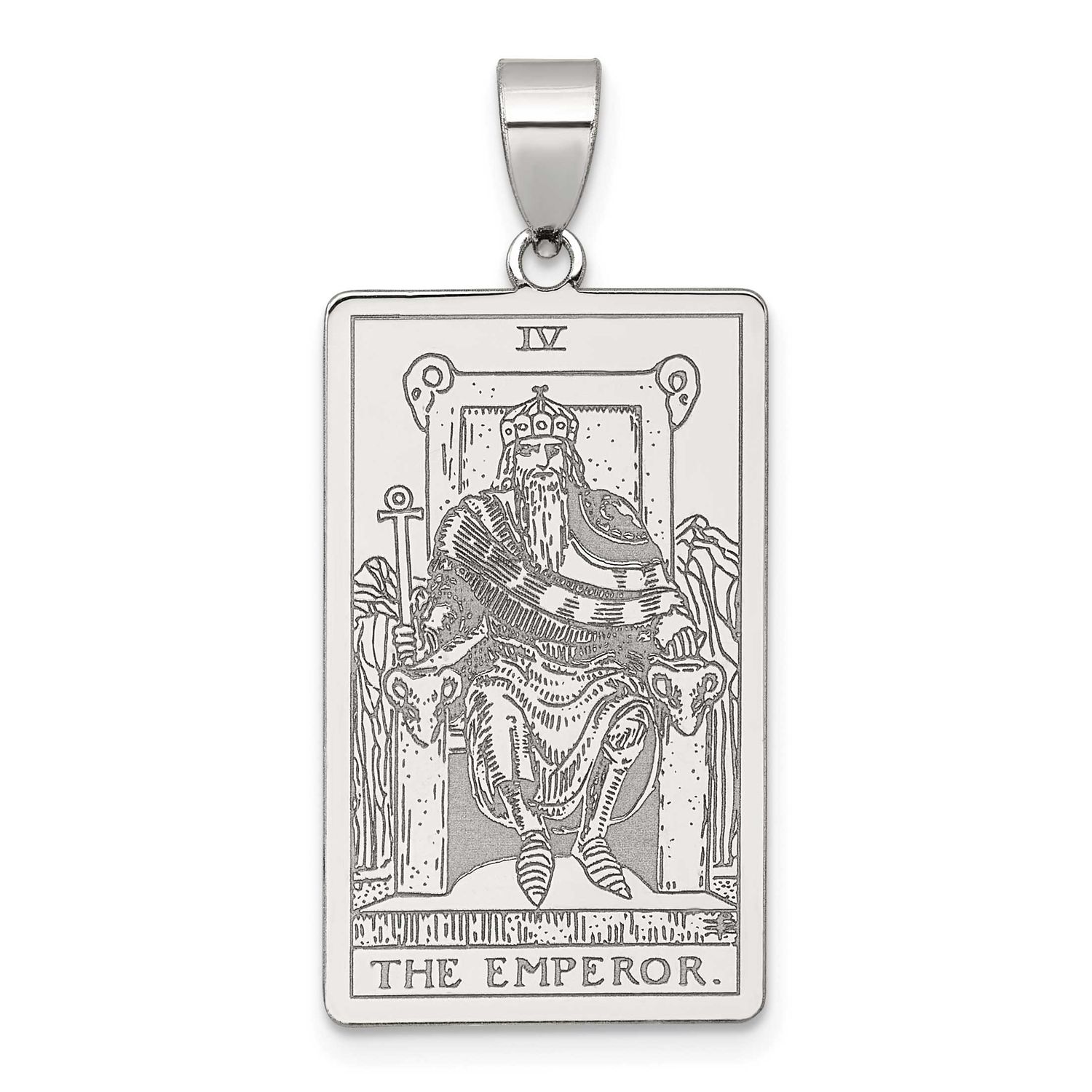 The Emperor Tarot Card Pendant Sterling Silver, MPN: QC11514, UPC: