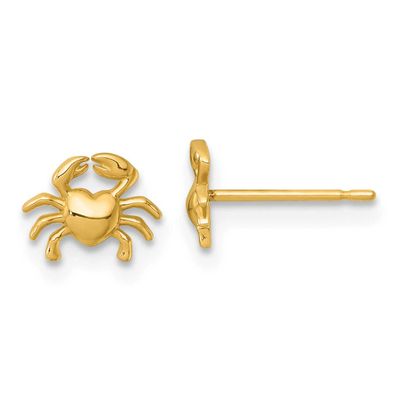 Crab Post Earrings 14k Gold Polished, MPN: YE2310, UPC: