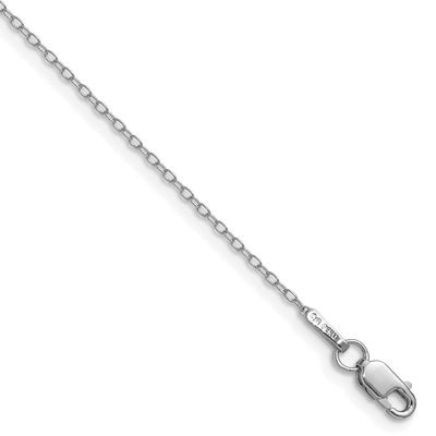 0.8mm Forzantine Cable Chain 10 Inch 14k White Gold, MPN: PEN337W-10, UPC: