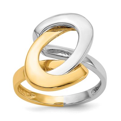 Fashion Swirl O Ring 14k Two Tone Gold, MPN: K4646, UPC: 637218022540