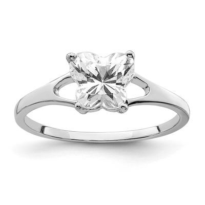 CZ Butterfly Ring Sterling Silver Rhodium-Plated, MPN: QR6958, UPC: