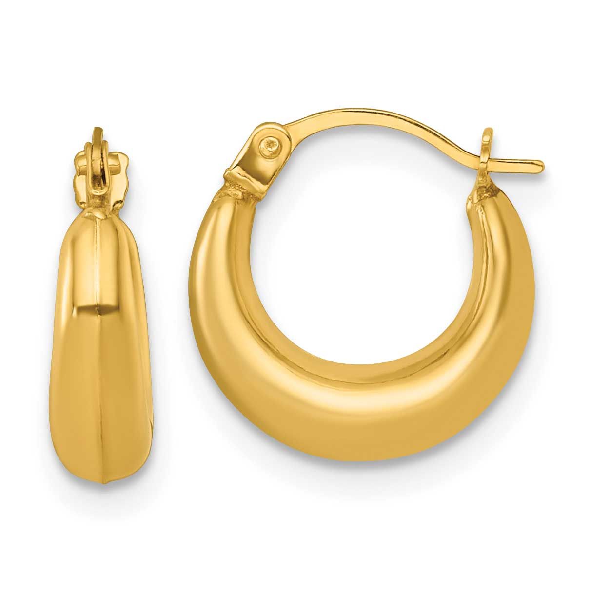 3.8mm Hoop Earrings 14k Gold Polished, MPN: TF2393, UPC: