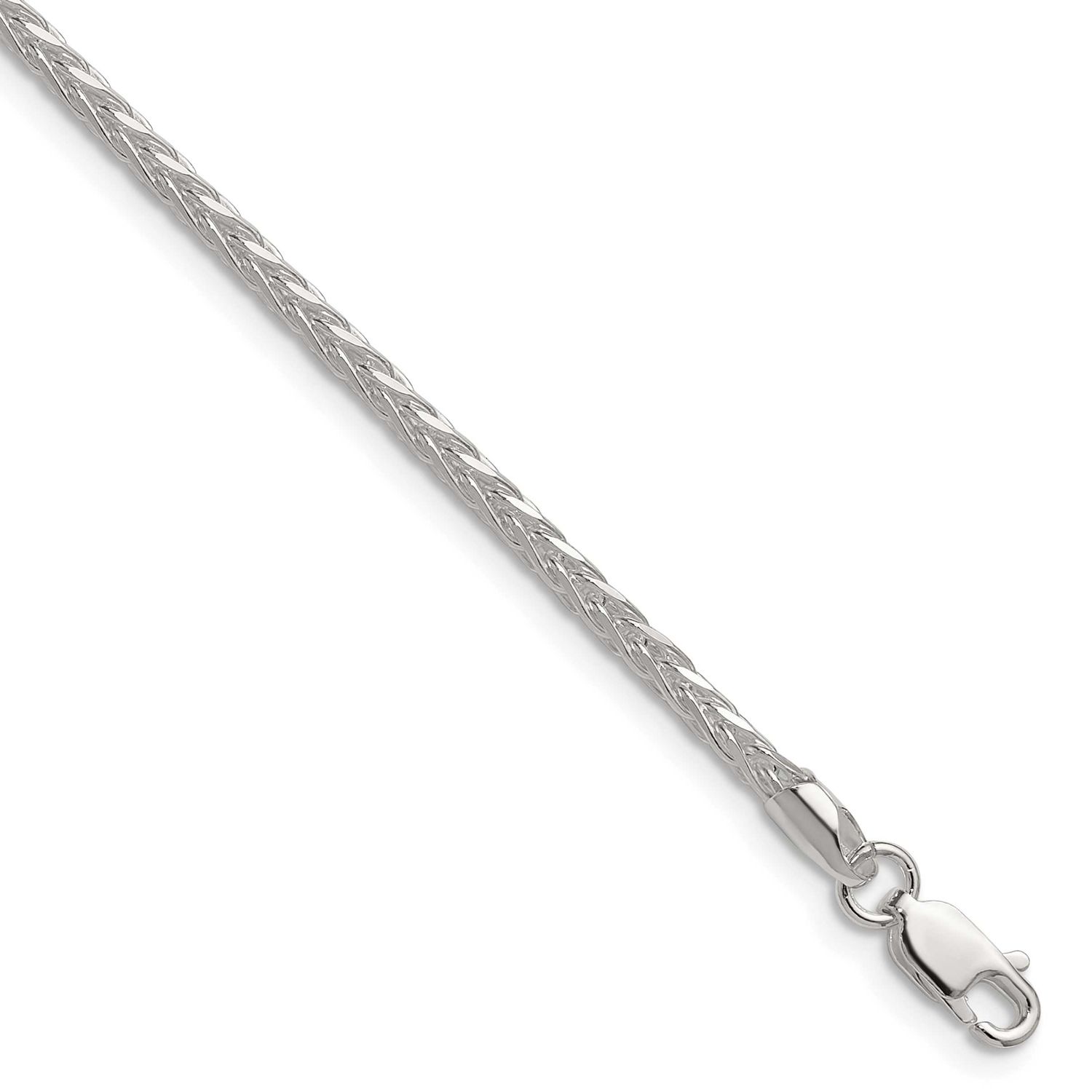2.5mm 8 Sided Diamond-cut Double Spiga Chain 22 Inch Sterling Silver, MPN: QDDS060-22, UPC: