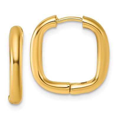 Square Endless Hoop Earrings 14k Gold Polished, MPN: TF2460, UPC:
