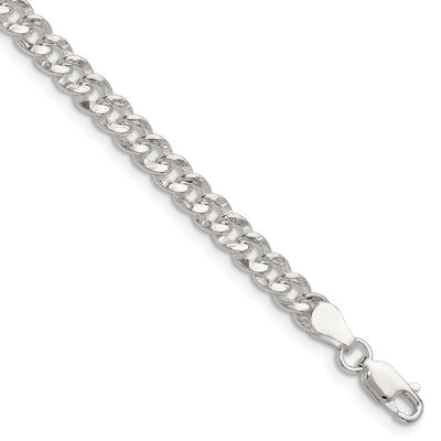 4.75mm Hammered Curb Chain 7 Inch Sterling Silver, MPN: QHCB120-7, UPC: