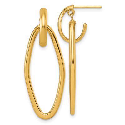 Dangle Post Earrings 14k Gold Polished, MPN: TF2579, UPC: