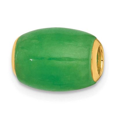Jade Oval Bead Slide Pendant 14k Gold Polished, MPN: XP5309, UPC: