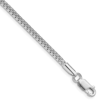 2.5mm Diamond-Cut Round Franco Chain 26 Inch Sterling Silver Rhodium-Plated, MPN: QFR250R-26, UPC: