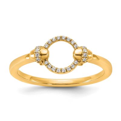 Diamond Open Circle Fashion Ring 14k Gold Polished, MPN: RM10211-007-YAA, UPC: