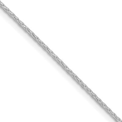 1.25mm Diamond-Cut Round Spiga Chain 30 Inch Sterling Silver Rhodium-Plated, MPN: QSR035R-30, UPC: