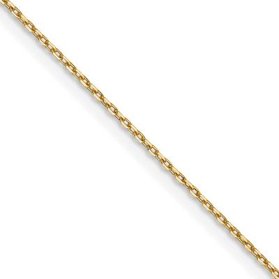 0.8mm Diamond-cut Forzantine Cable Chain 18 Inch 14k Gold, MPN: PEN338-18, UPC: