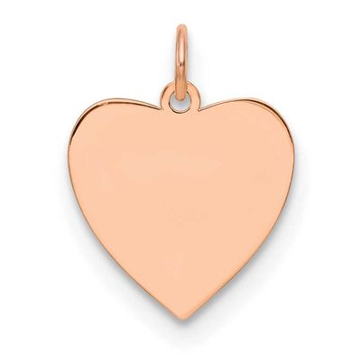 Rg Plated Engraveable Heart Polished Front/Satin Back Disc Sterling Silver, MPN: QM569R/18, UPC: