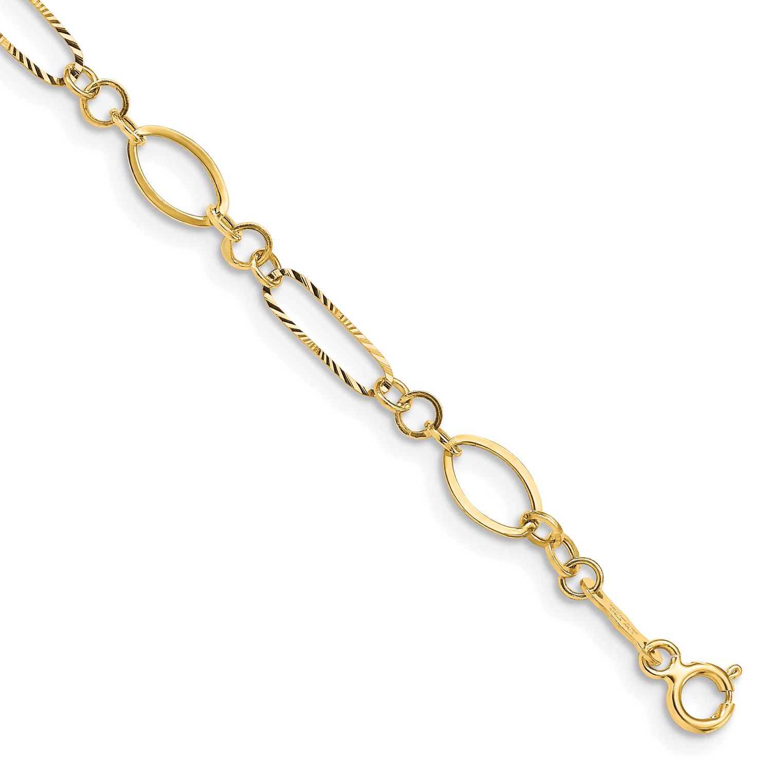 Oval Link Bracelet 14k Gold, MPN: FB1315Y-7.25, UPC:
