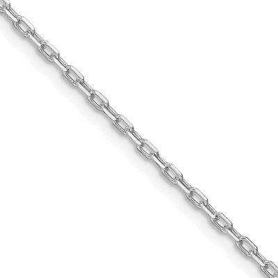 1.65mm Diamond-Cut Long Link Cable Chain 20 Inch Sterling Silver Rhodium-Plated, MPN: QPE69R-20, UP…