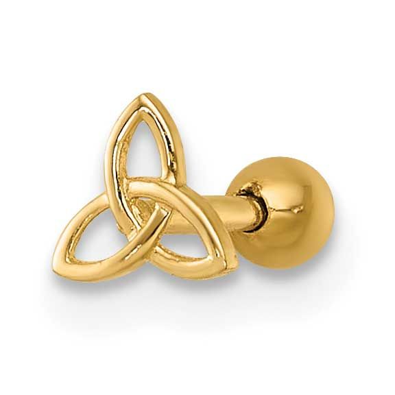 18 Gauge Polished Celtic Knot Labret Stud 14k Gold, MPN: BD294, UPC: