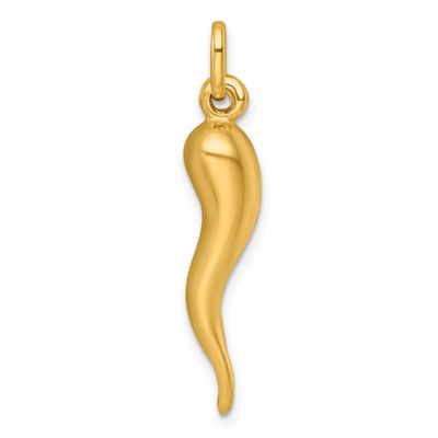 Italian Horn Pendant Sterling Silver Gold-Tone, MPN: QC6092GP, UPC: