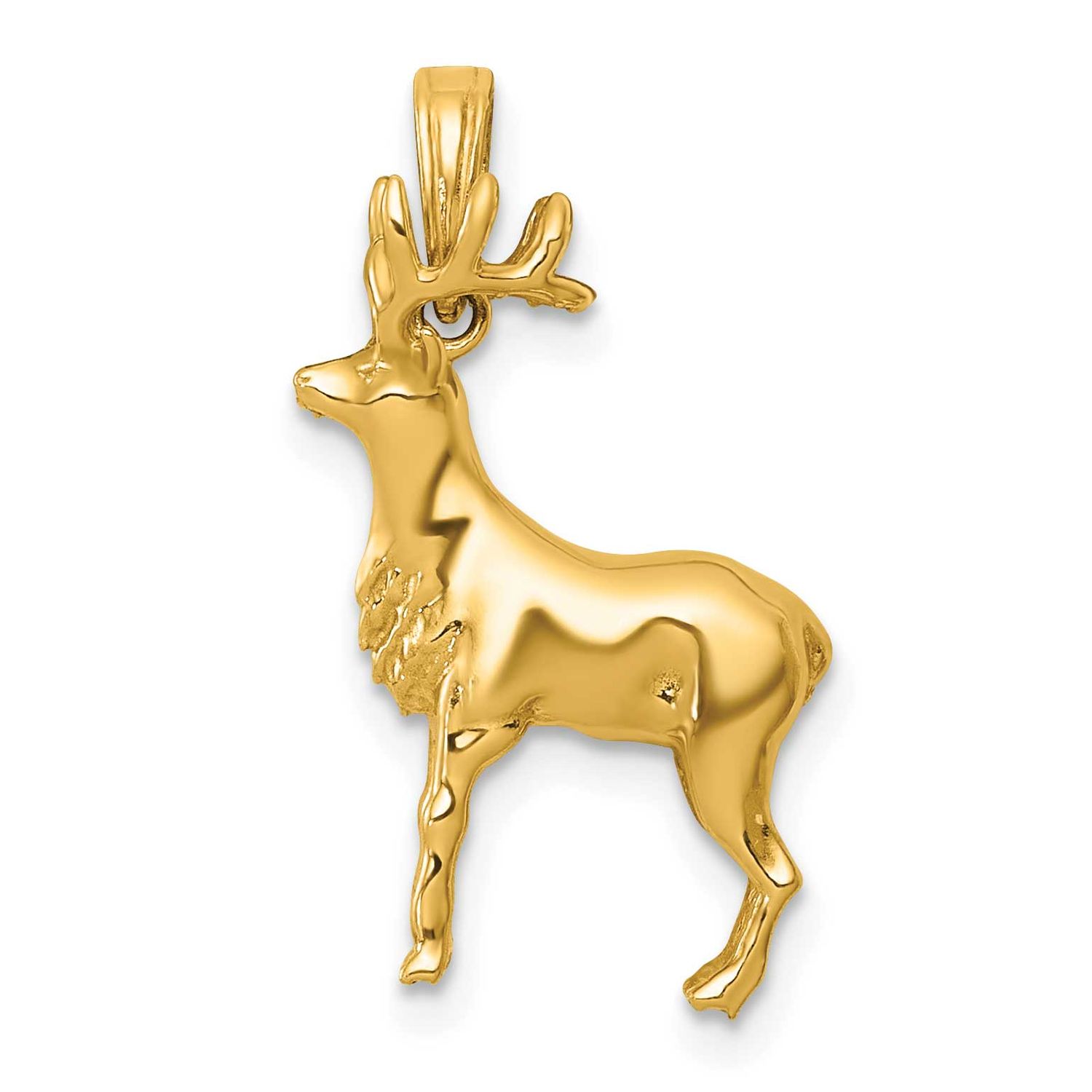 3-D Reindeer Charm 14k Gold Polished, MPN: K10060, UPC: