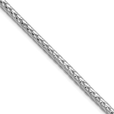 3.8mm Diamond-Cut Round Franco Chain 30 Inch Sterling Silver Rhodium-Plated, MPN: QFR350R-30, UPC: