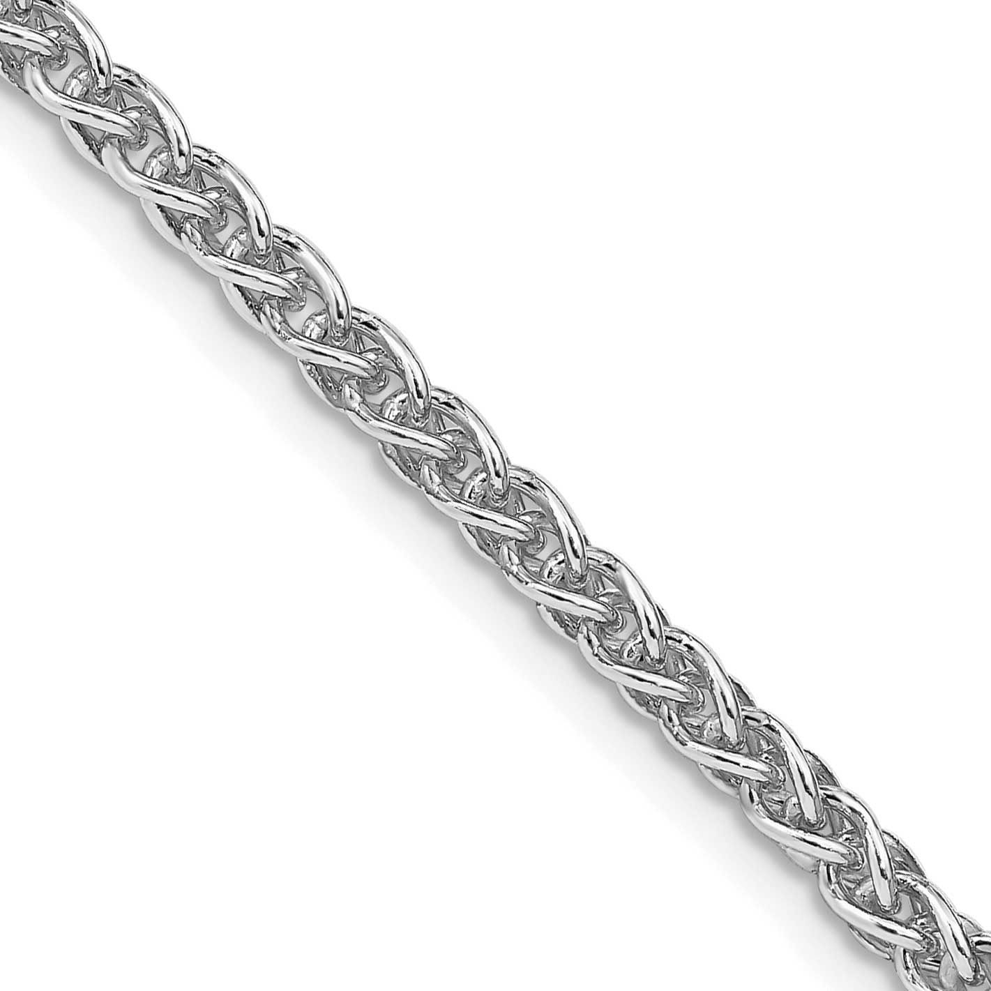 3mm Round Spiga Chain 30 Inch Sterling Silver Rhodium-Plated, MPN: QSP080R-30, UPC: